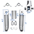 Silver Foot Pegs Footrest for BMW S1000RR (2015–2017)