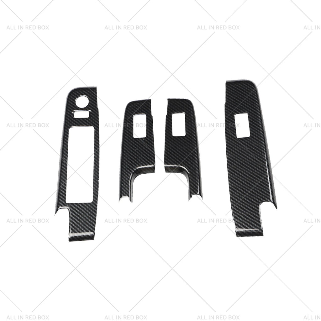 Carbon Fiber Pattern Window Lift Trim for Isuzu D-Max (2021–2023)