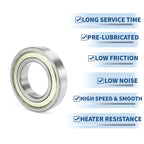 Deep Groove Ball Bearing 6213ZZ for Scooter Skateboard Wheel (65x120x23mm)