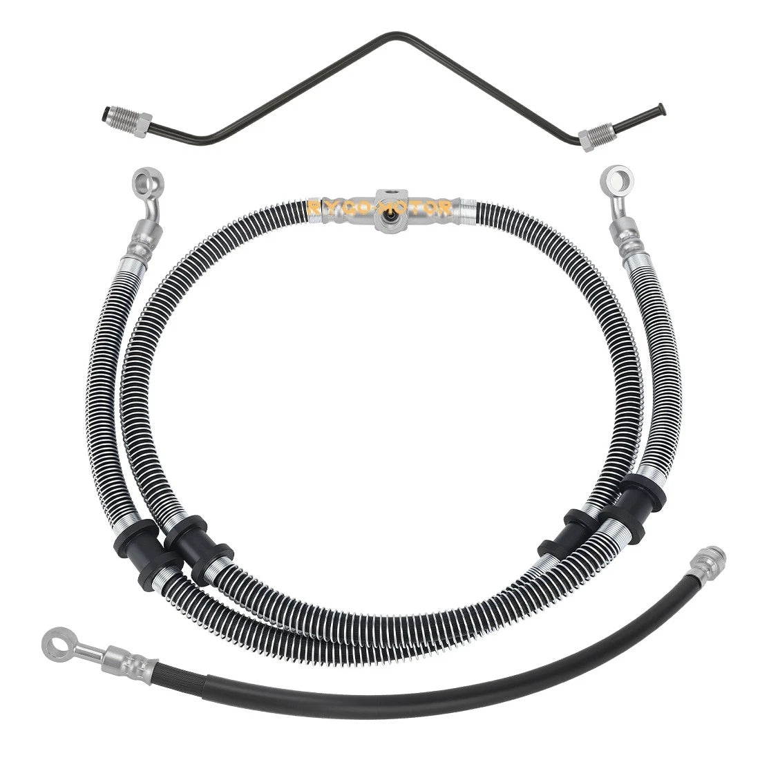 Front Brake Hose Line Pipe Kit for Yamaha Grizzly 450 4x4 YFM450 (2007–2010)