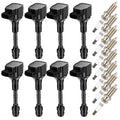 Set of 8 Ignition Coil Spark Plugs for Nissan Armada Titan QX56 (2004–2006)
