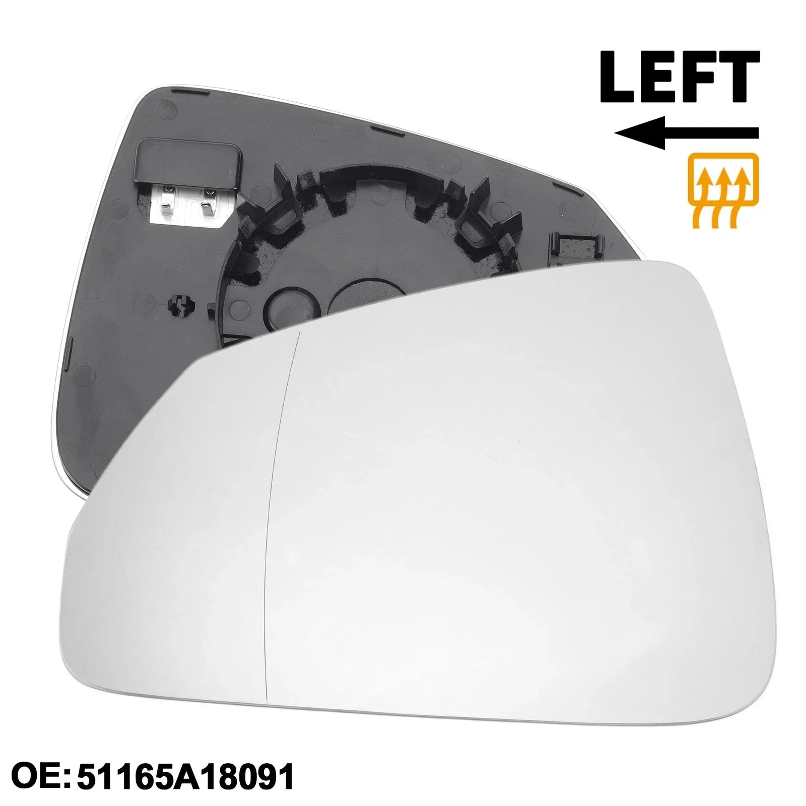 Heated Mirror Glass Replacement Left Passenger Side for BMW X1