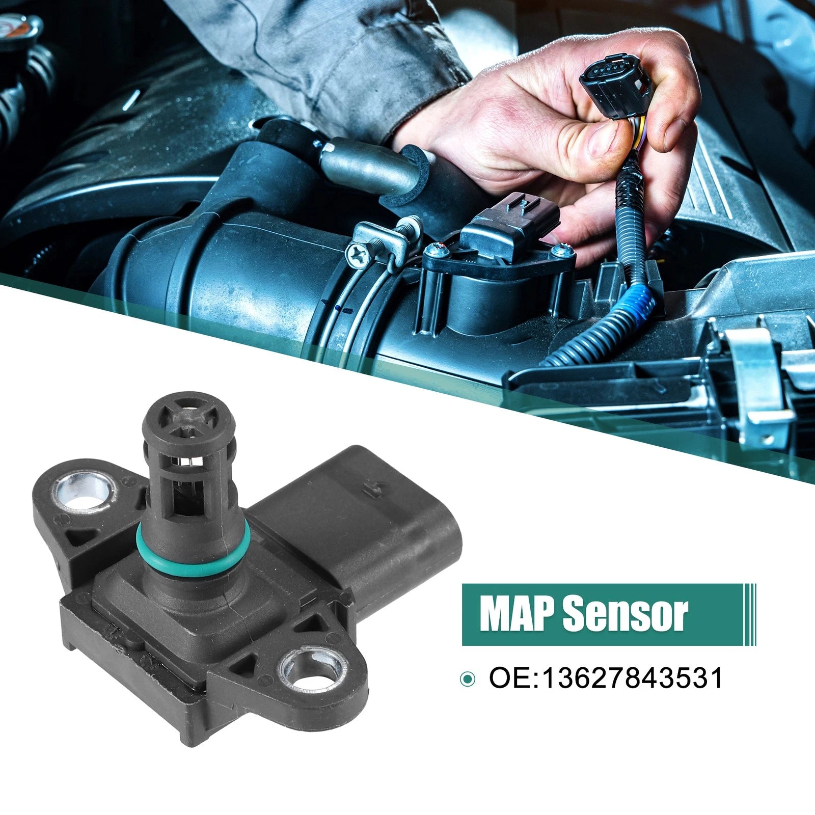 Manifold Absolute Pressure Sensor for BMW M3 3.0L (2015–2018) 13627843531