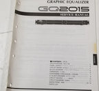 Graphic Equalizer Service Manual for Yamaha GQ2015 (Vintage)