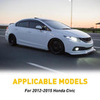 Set of 8 Black Pillar Post Covers for Honda Civic (2012-2015)