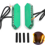 LED Green Mirror Block Off Base Plate for Kawasaki Ninja 300 (2013–2017)