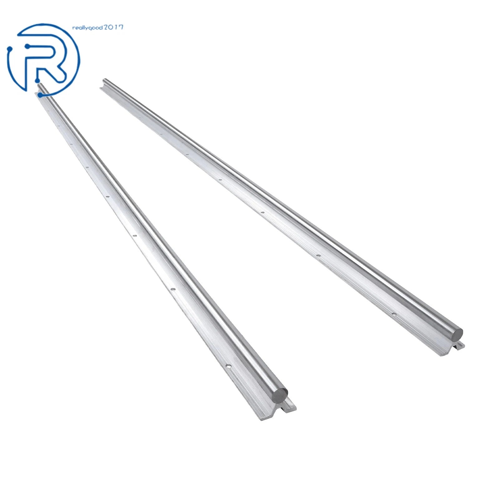 Set of 2 Linear Shaft Rails with 4 Square Type Bearings for Universal Use