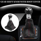 6 Speed Manual Gear Shift Knob with Dust Cover for Audi A6 C6 (2004–2008)
