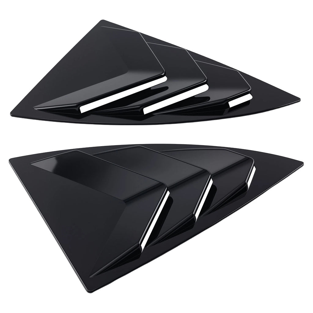 Quarter Window Louvers for Tesla Model Y (2020–2024) Gloss Black ABS