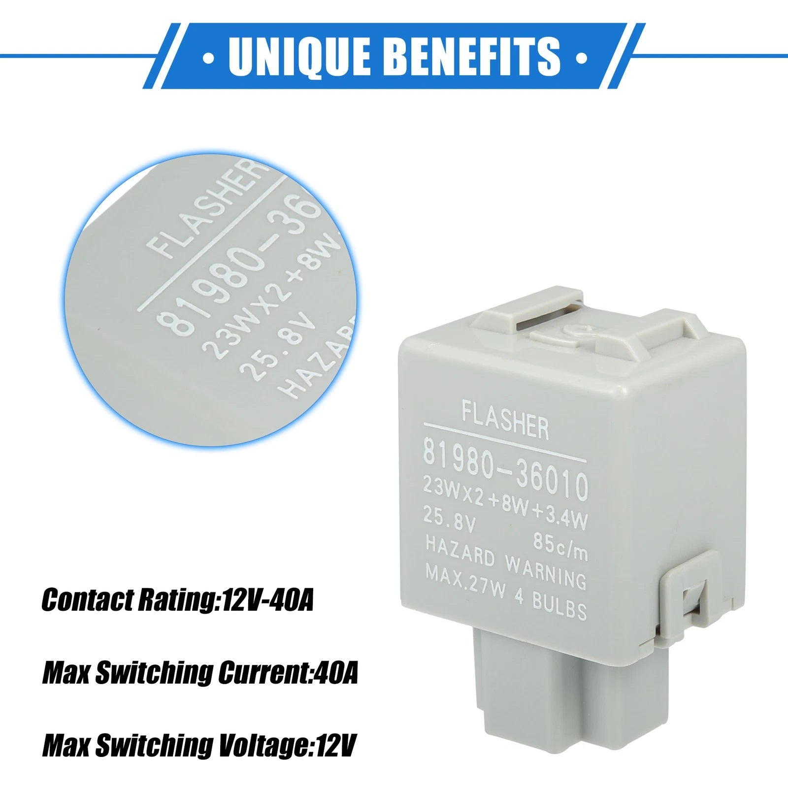 Relay DC 12V 40A No. 8198060010 for Toyota Cruze (2010–2015)