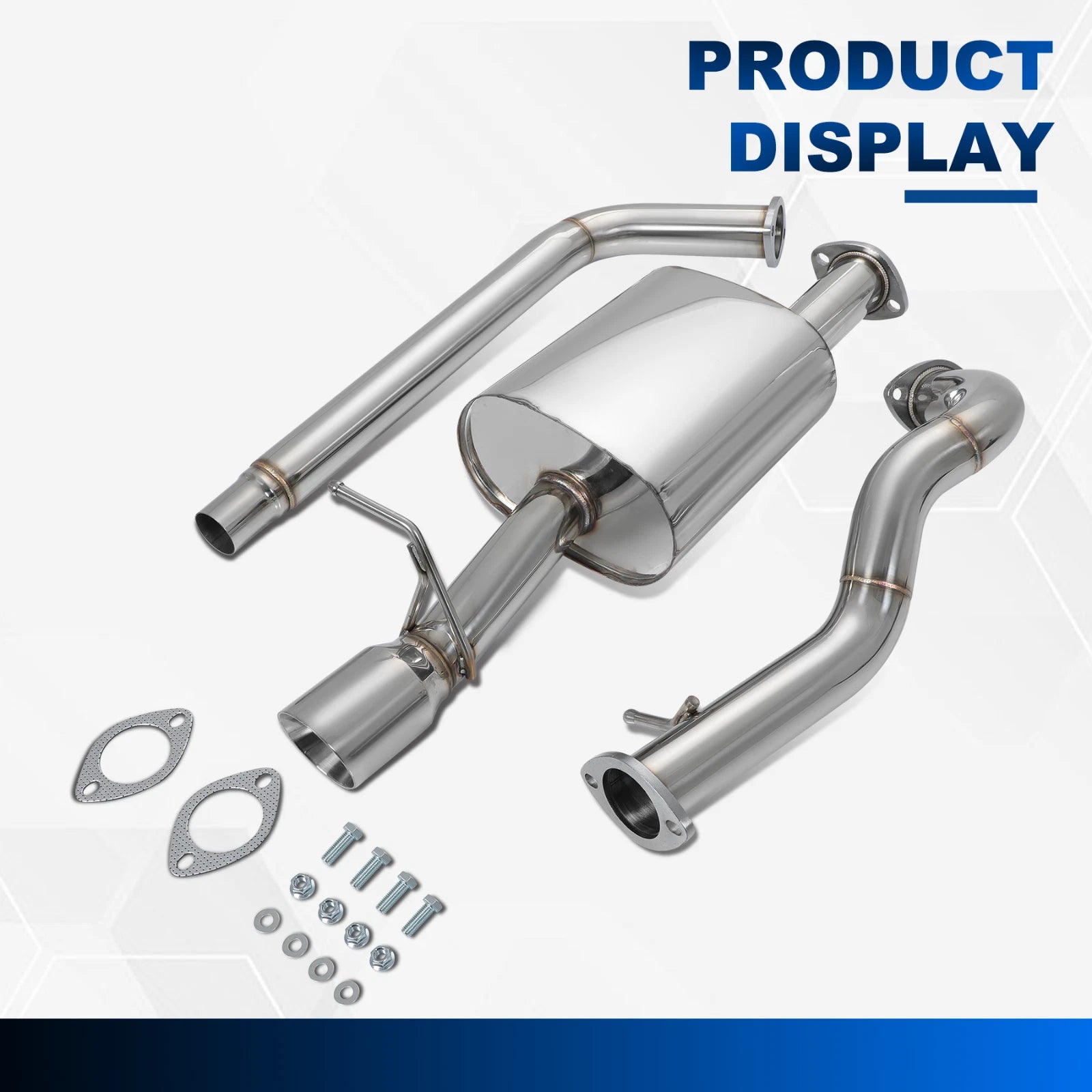 3.5" Oval Muffler Round Tip Catback Exhaust Pipe for VW Beetle (2006–2010)