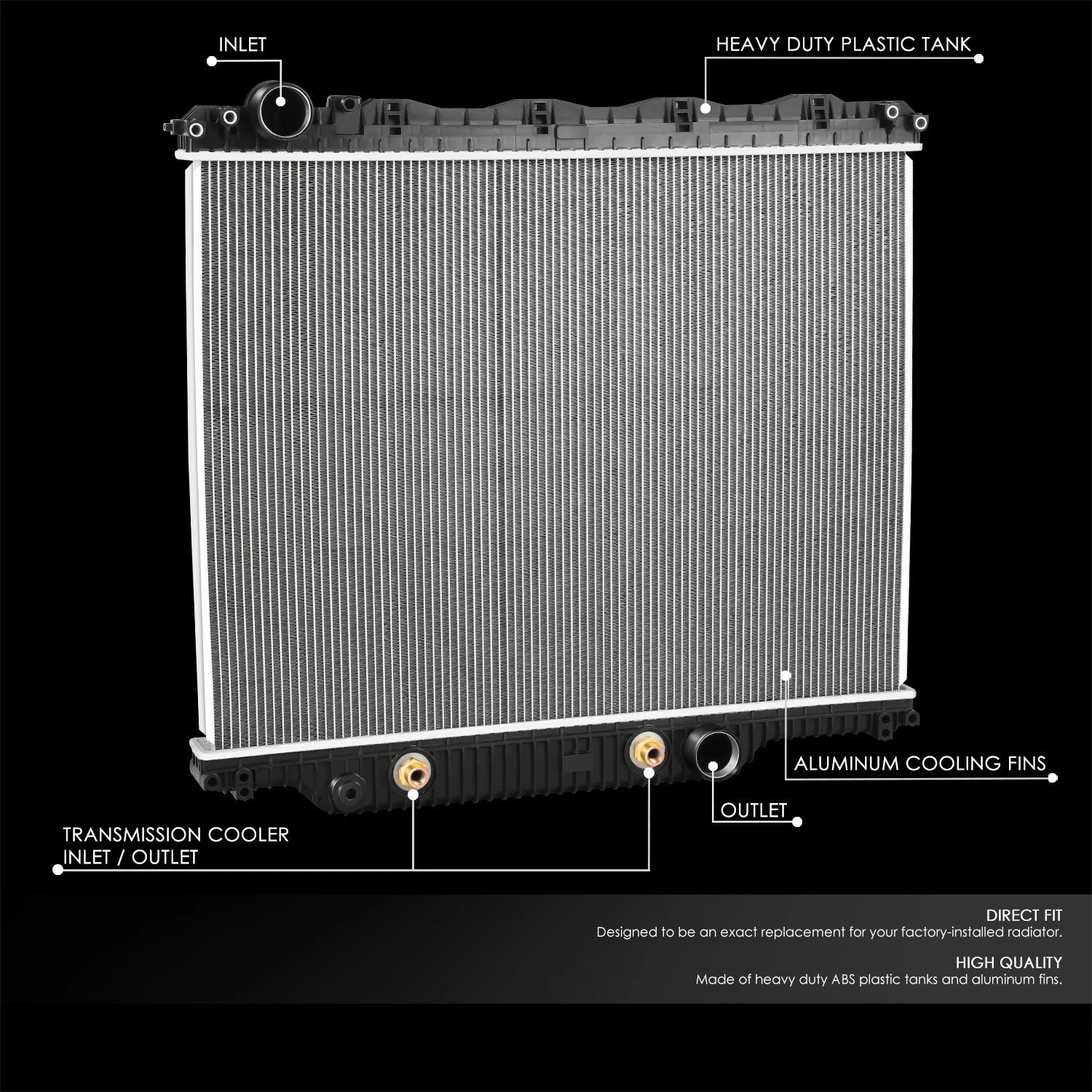 2-Row Aluminum Radiator for Volvo VHD Mack CHU CV CHN (2006–2014) OE