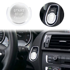 Start Stop Button Cap with Ring Kit for BMW 1 Series X1 X2 3 4 Series Silver Tone