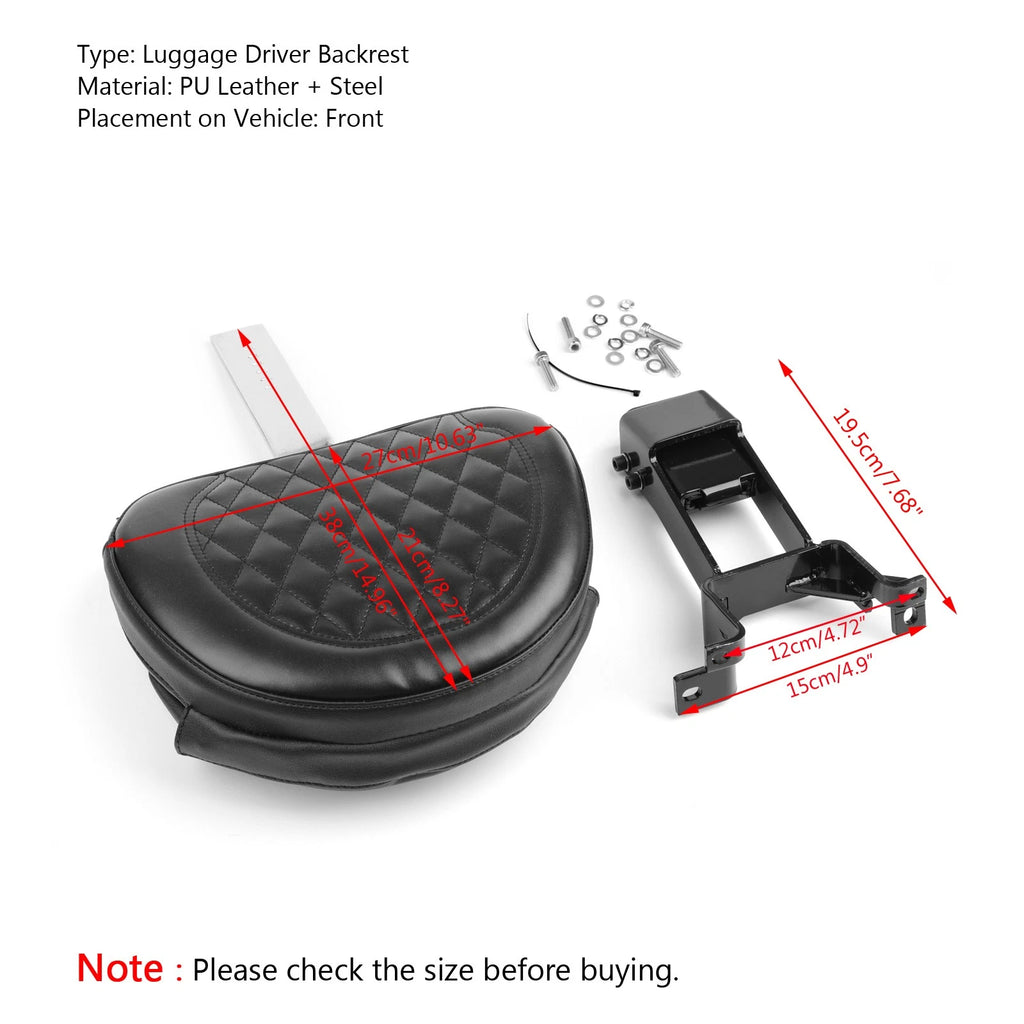 Plug-In Driver Backrest + Mounting Kit for Indian Chieftain Roadmaster (2014–2023)