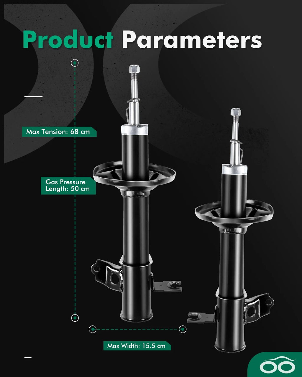 Rear Pair Shocks & Struts for Mazda Protege (1995–1998) 1.5L 1.8L