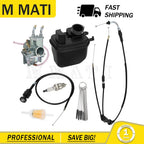 Carburetor Kit with Air Filter, Throttle & Choke Cable for Yamaha Y Zinger PW50