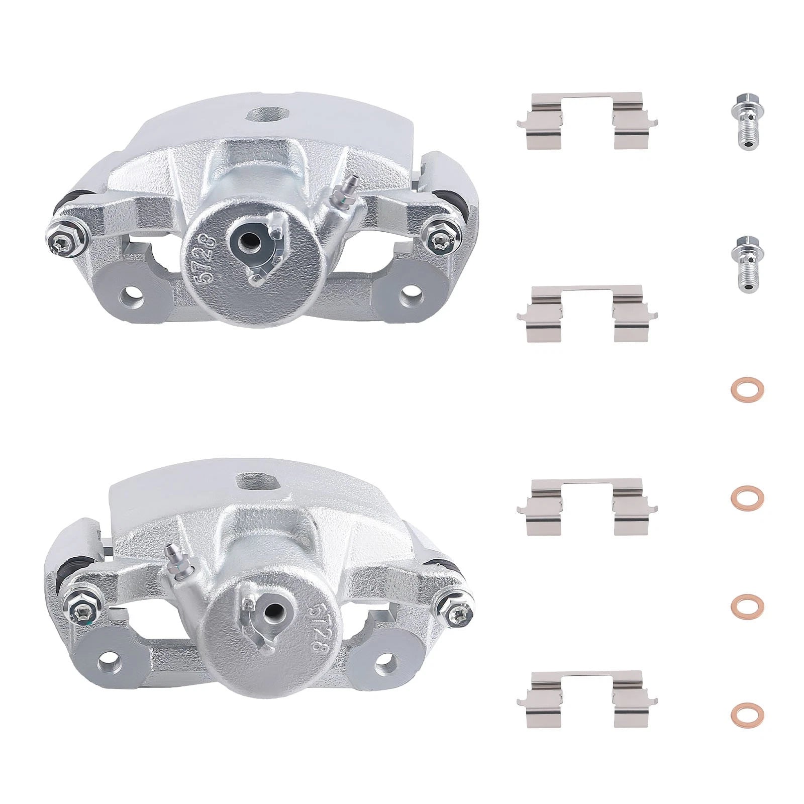 Pair Front Disc Brake Calipers w/ Bracket For Honda Accord 2013-2017 19-B2660