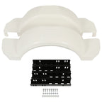 Set of 2 White Single Axle Trailer Fenders for 13" Wheels (Fits )