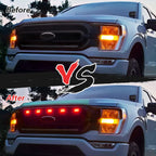 5X Smoke Red LED Front Grille Lights for Ford F150 (2021–2023)