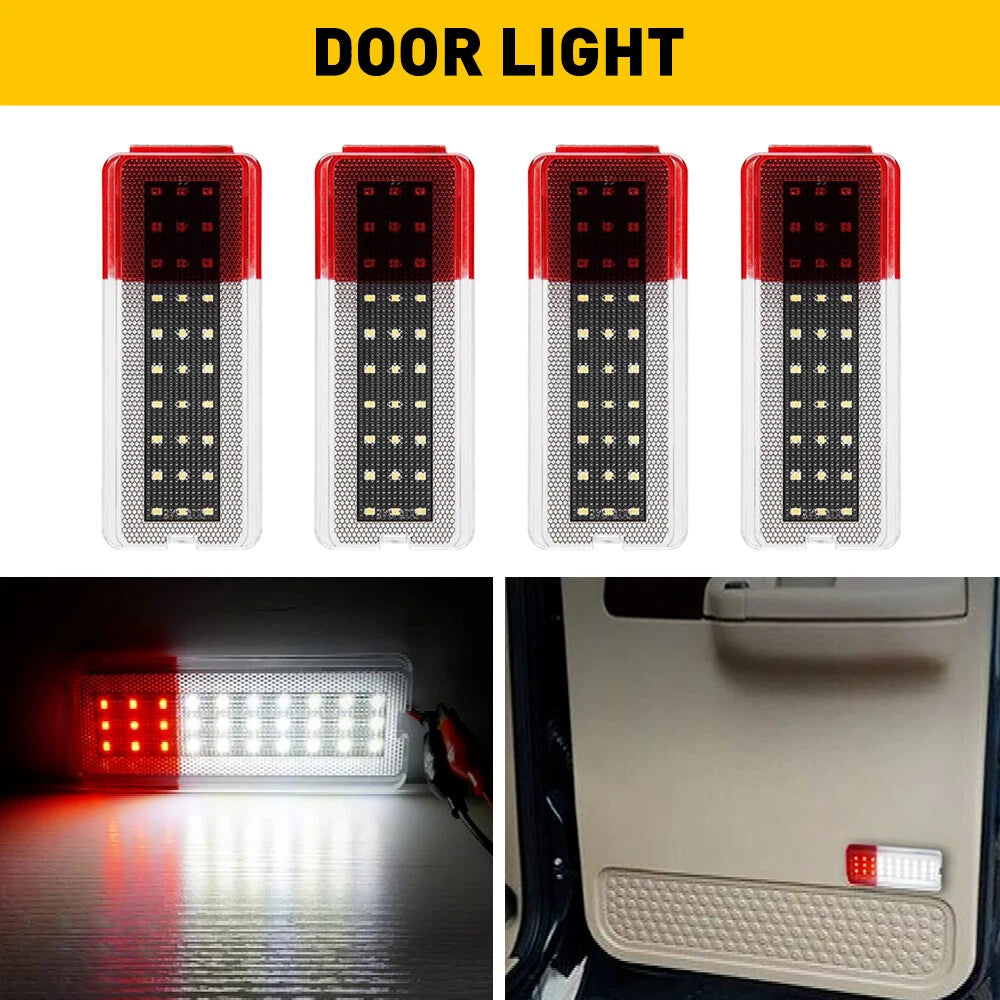 Set of 4 Interior Door Panel Light Reflectors for Ford Super Duty (1999–2007)