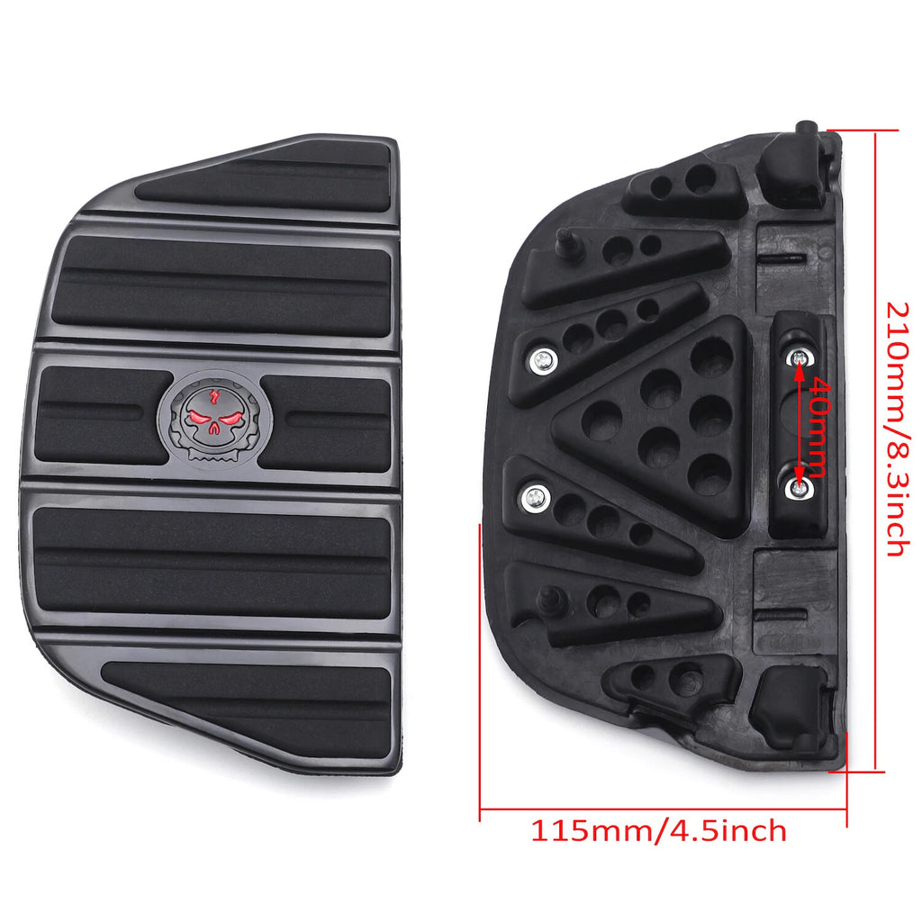 Skull Footboard Floorboard Set for Harley Touring Softail (1987–2015)