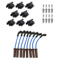 NGK Ignition Coil Wires & 8 Ruthenium Spark Plugs for Sierra 2500 Tahoe