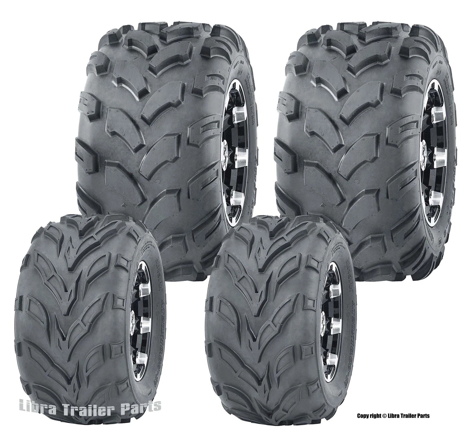Set of 4 WANDA ATV Go Cart Tires 145/70-6 & 18X9.5-8