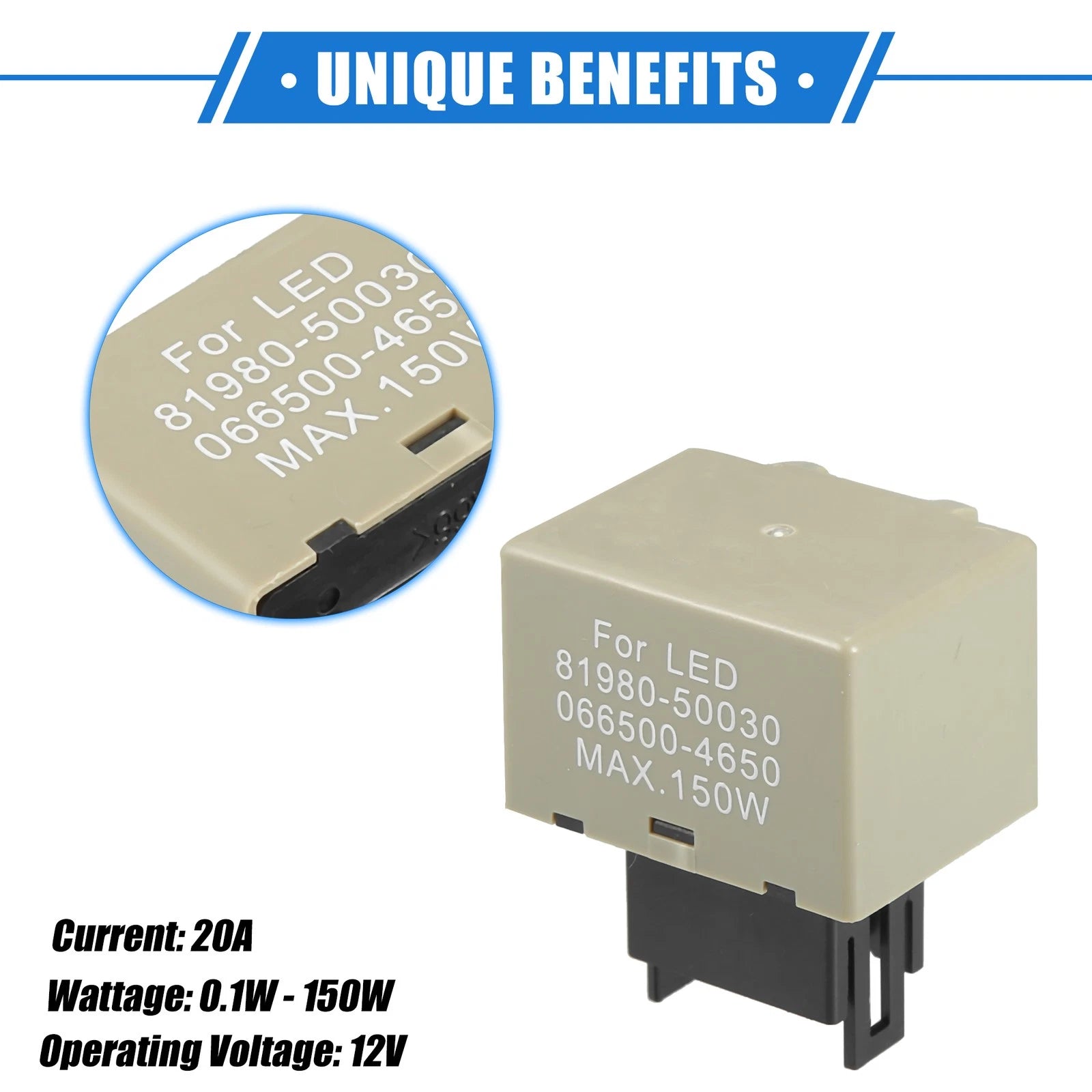LED Flasher Relay for Lexus IS250 (2008–2013) 8 Pin Gray