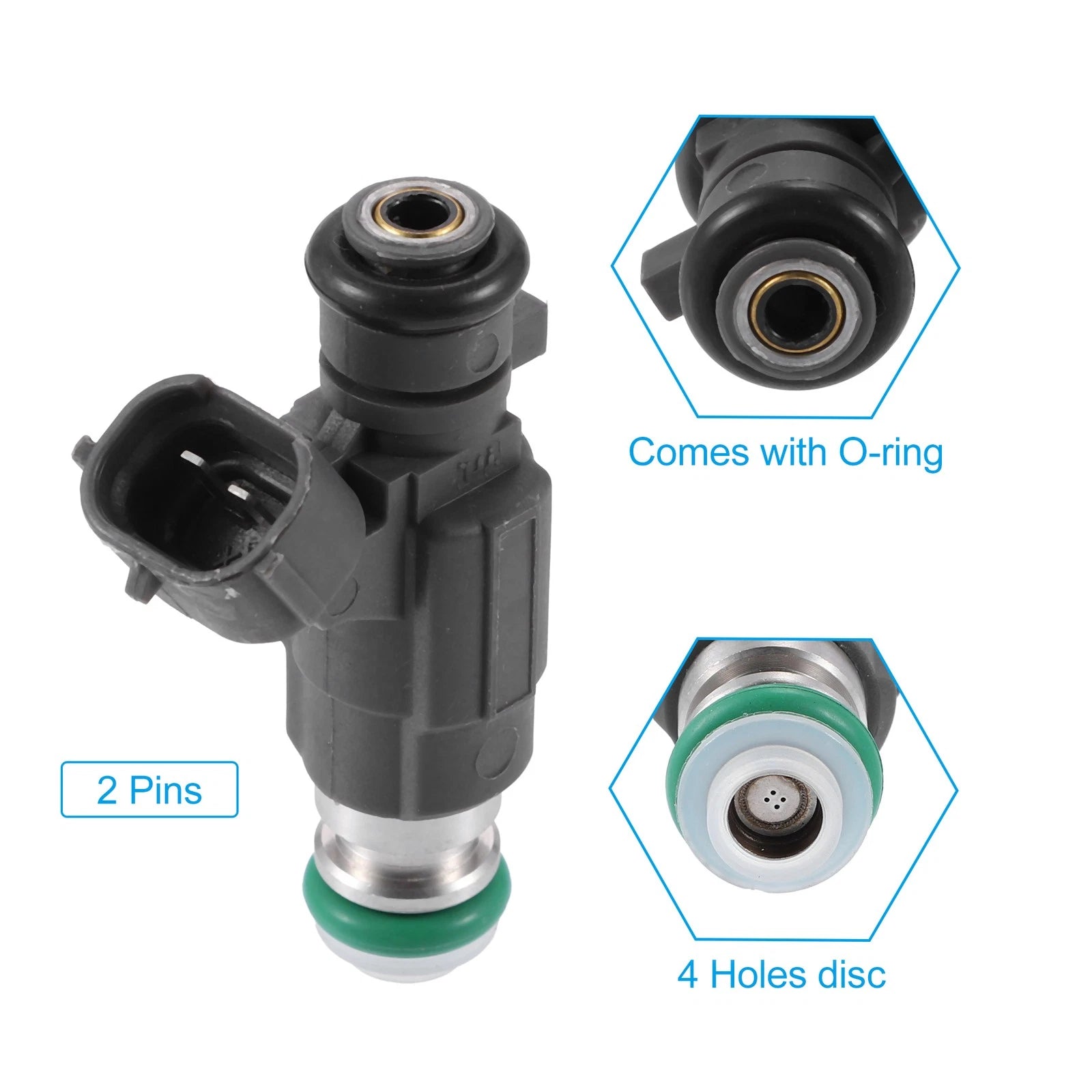 Set of 4 Fuel Injectors 16600-5L700 for Nissan 350Z (2003–2005) VQ35DE VQ30DE