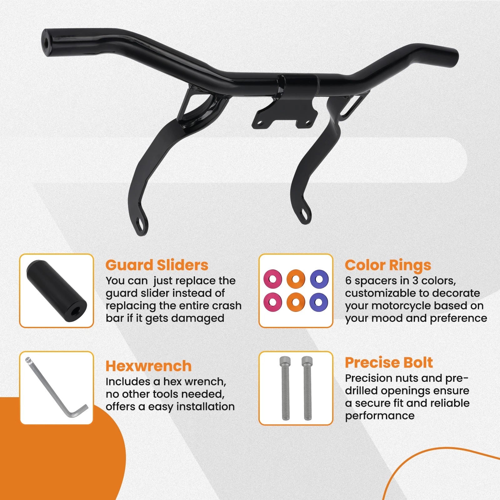 Front Engine Guard Crash Bar for Harley Road Glide FLTRU (2014–2023)