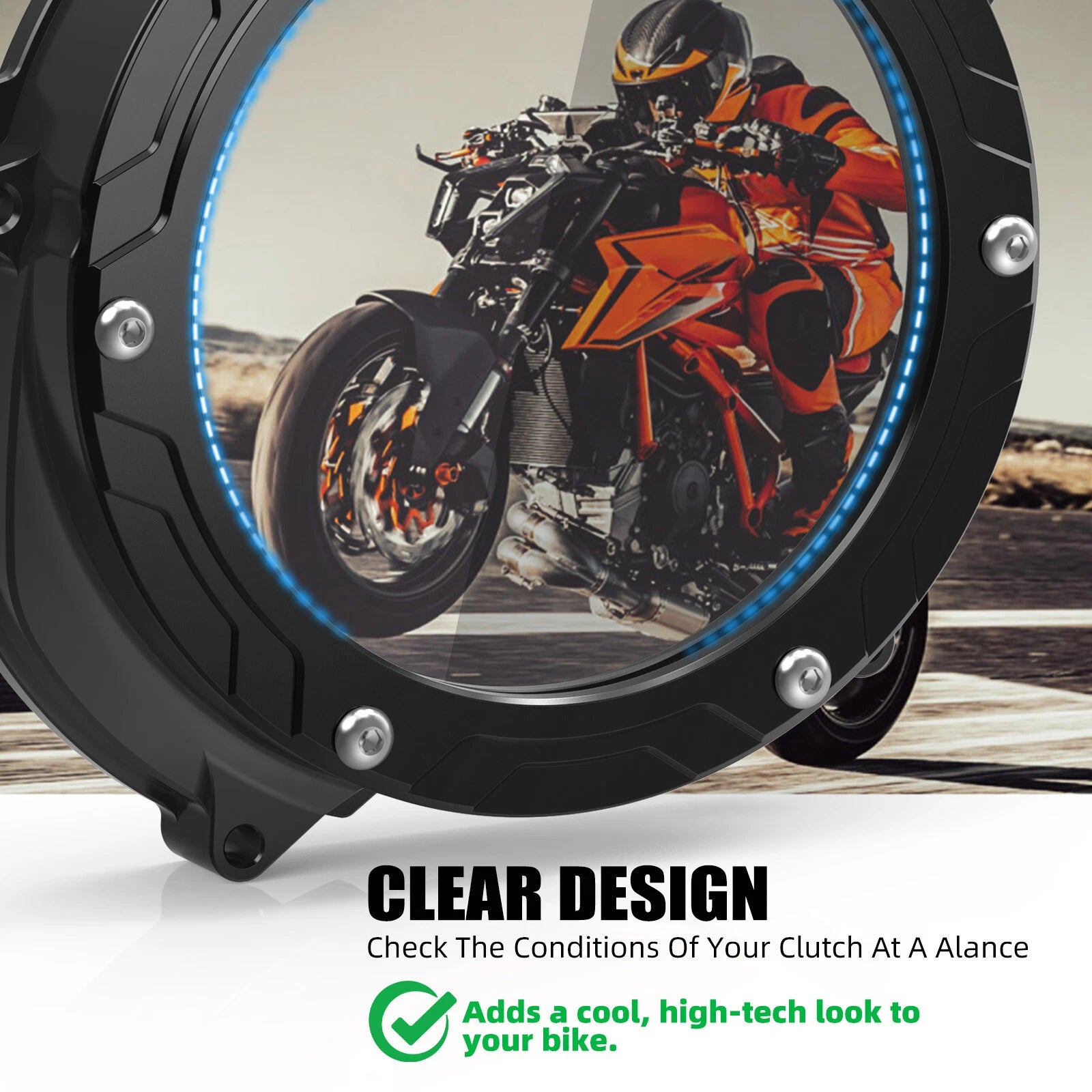 Clear Clutch Guard Cover Protector for KTM 1390 Super Duke R (2024–2025)