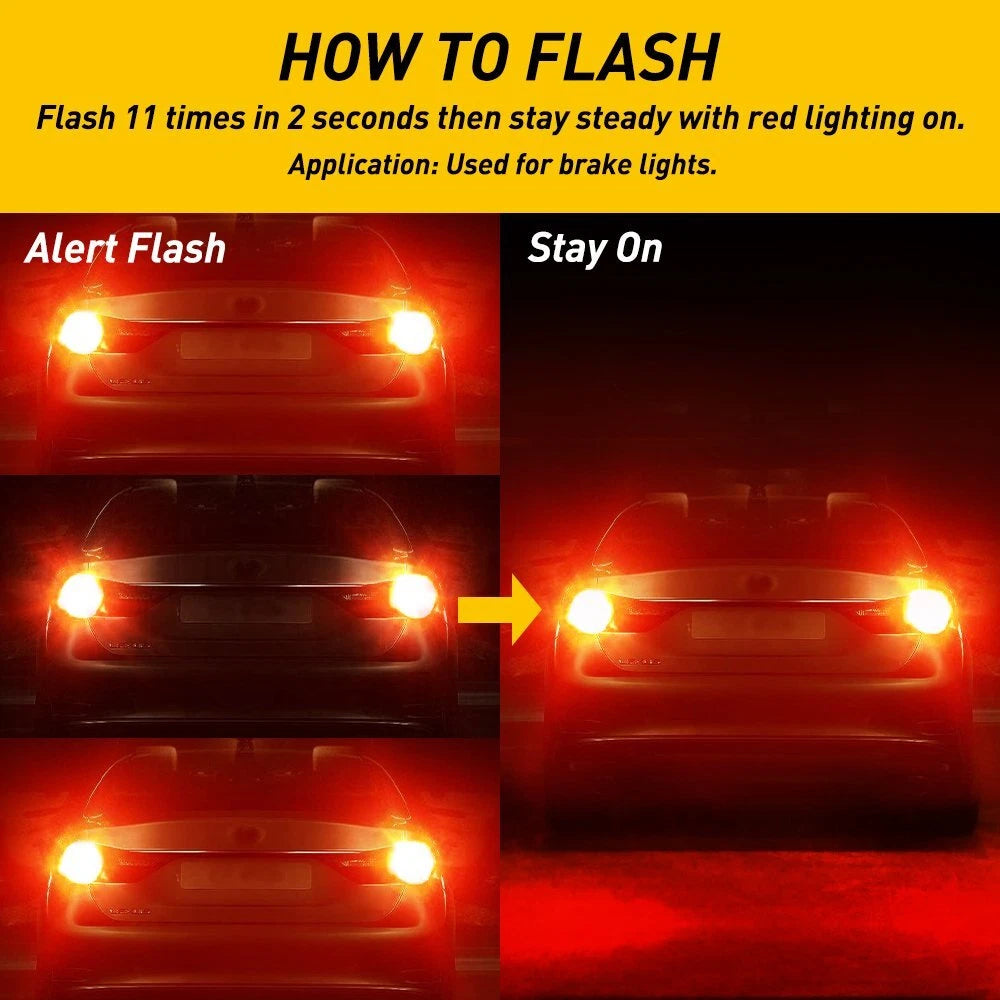 Set of 2 Red LED Brake Stop Tail Bulbs for Make Model