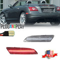2X LED Clear Lens Rear Side Marker Lights for Chrysler Crossfire (2004–2008)