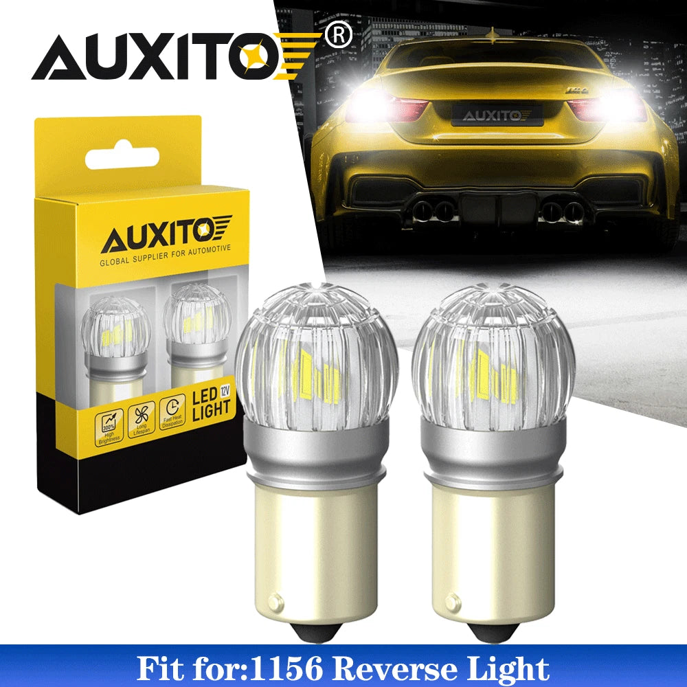 2X 1156 BA15S 7506 LED Bulb for Backup Reverse Lamp Light (6000K)