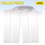 Set of 4 Chrome Pillar Post Door Window Trim Covers for Ford F150 (2004–2014)