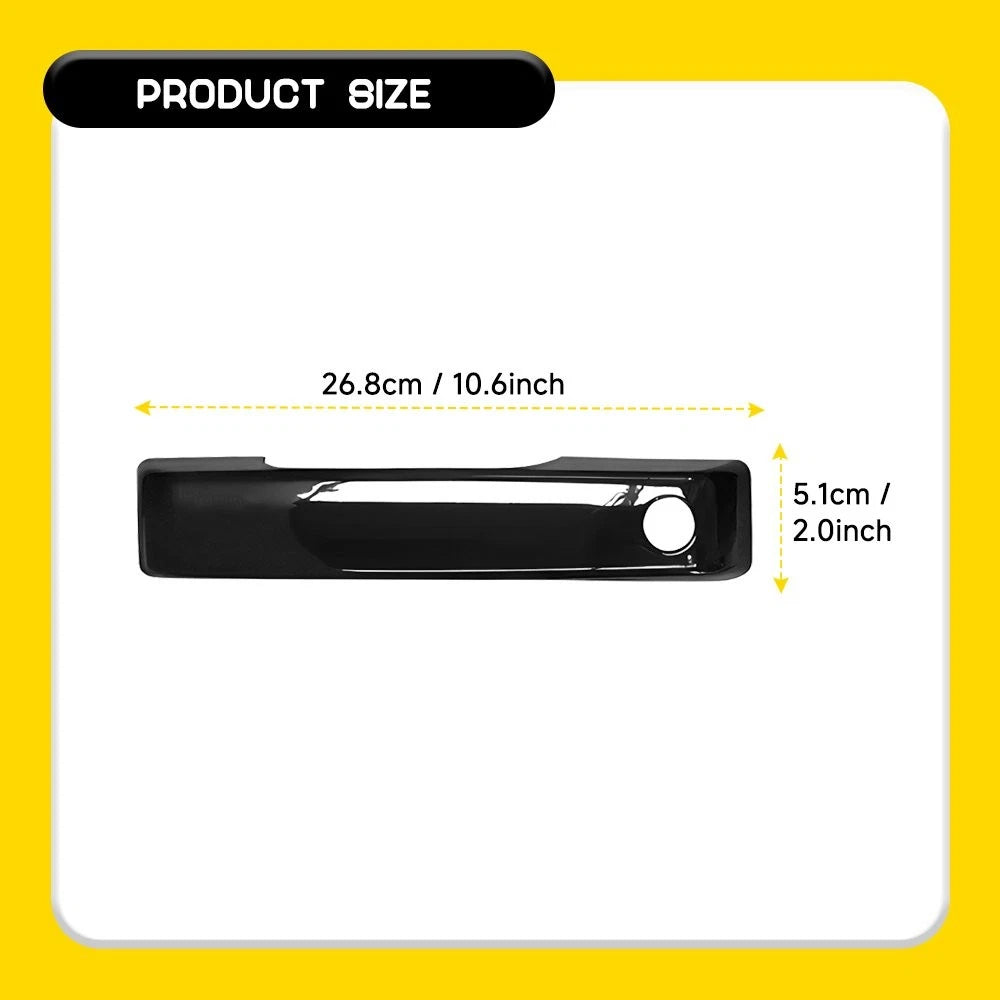 Gloss Black Door Handle Covers for Ford F150 (2021–2024) W/O SMK