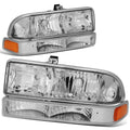 Chrome Housing Headlight, Bumper, Corner & Smoked LED Fog Light Kit for S10/BLAZER (1998–2004)