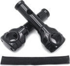 Black 6" Risers 1.25" Handlebar Top Clamps for Harley Softail (2018–2023)
