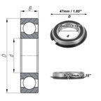 6906NR2RS Deep Groove Ball Bearings for Scooter Skateboard Wheel (30x47x9mm)
