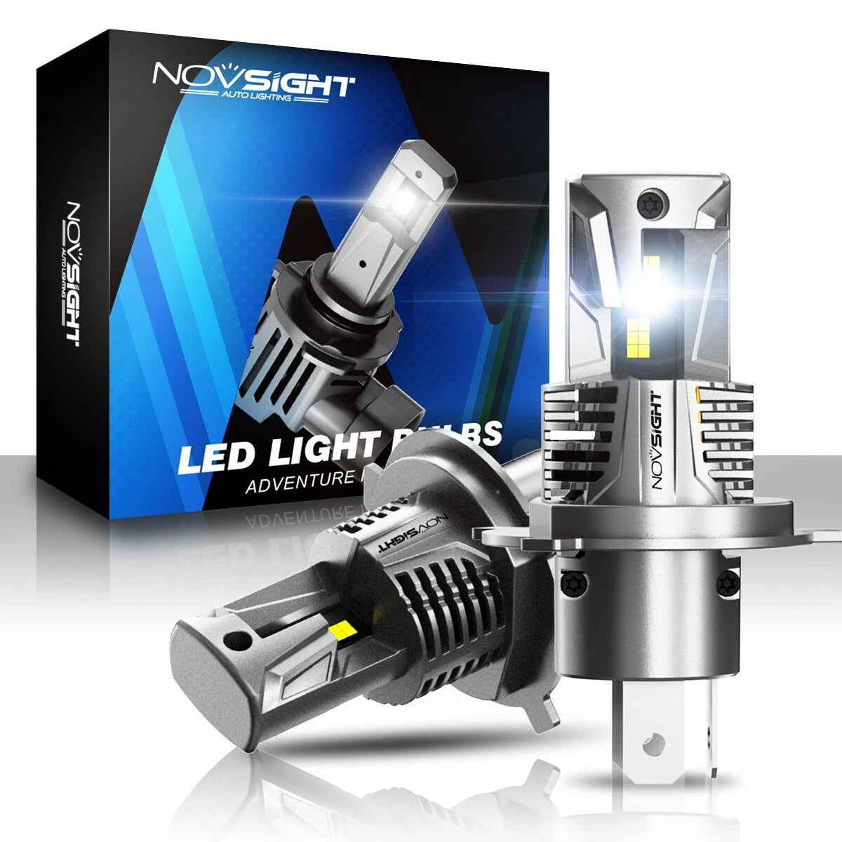 2X 9003 H4 HB2 LED Headlight Bulbs for High Low Beam (6500K, 18000LM)