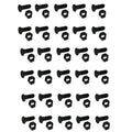 30 Plow Bolt & Nut Set for Blades/Cutting Edge, 2 1/2 - Grade 8, Dome Head