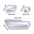 6 x Silver Tone Door Seat Adjust Button Switch Covers for Mercedes Benz B180