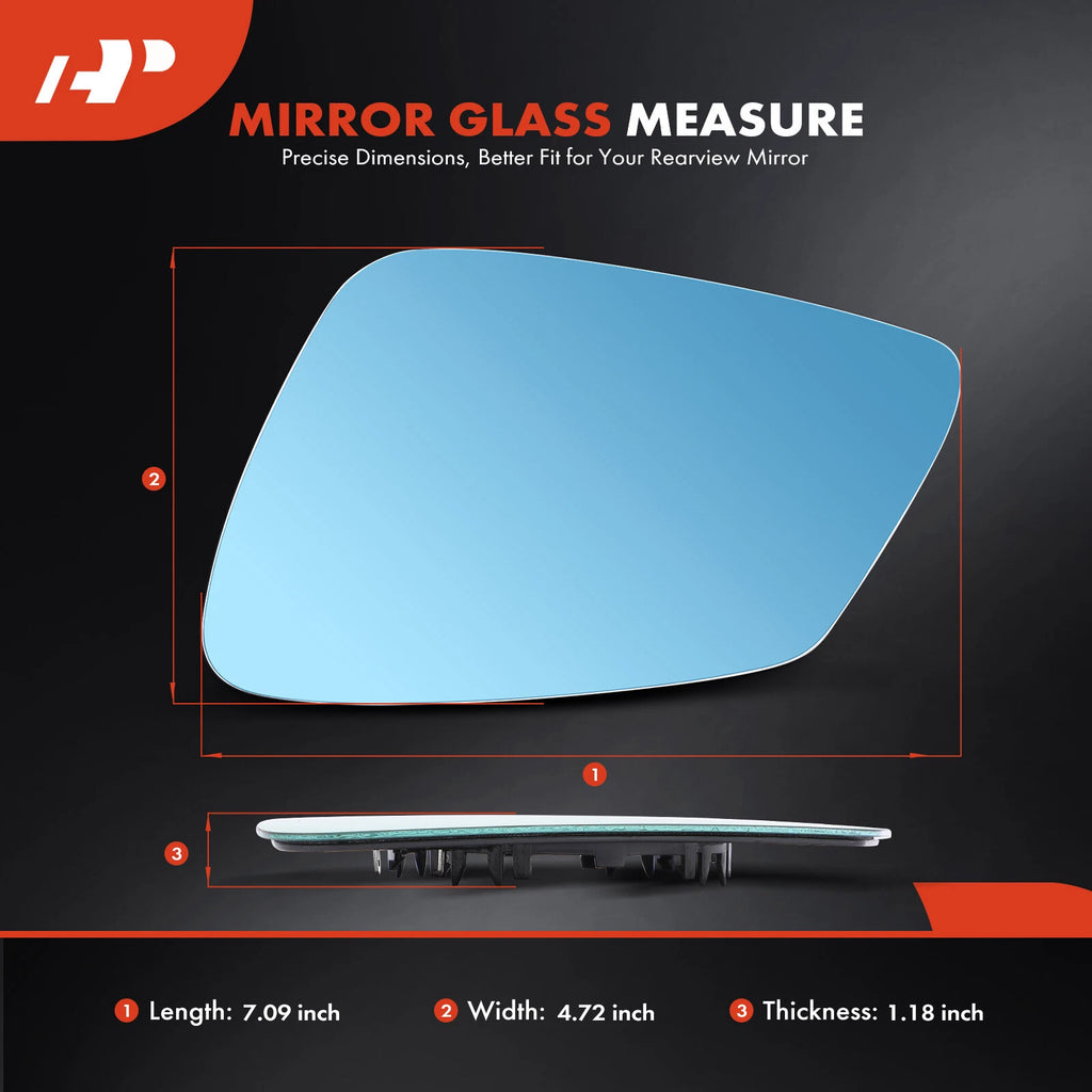 Heated Driver Power Mirror Glass for BMW E60 528i xDrive F10 535d (2008–2016)
