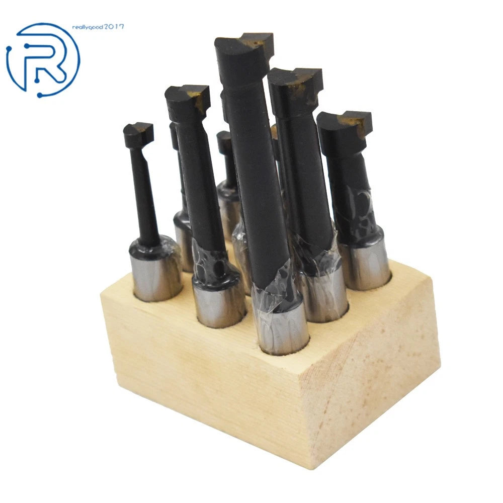 Set of 9 Carbide Tipped Boring Bars for Lathe (1/2" Shank)