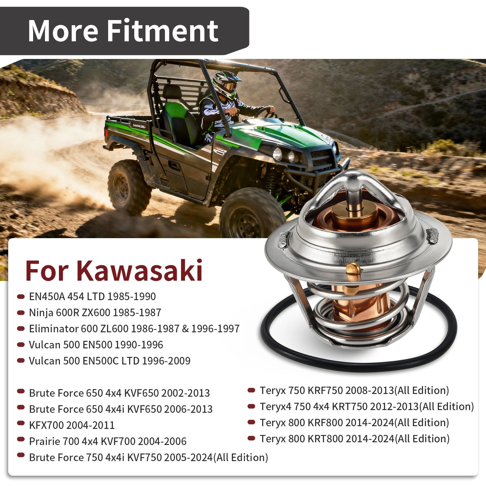 Thermostat & O-Ring for Kawasaki KFX700, Prairie 700 (2004-2011)
