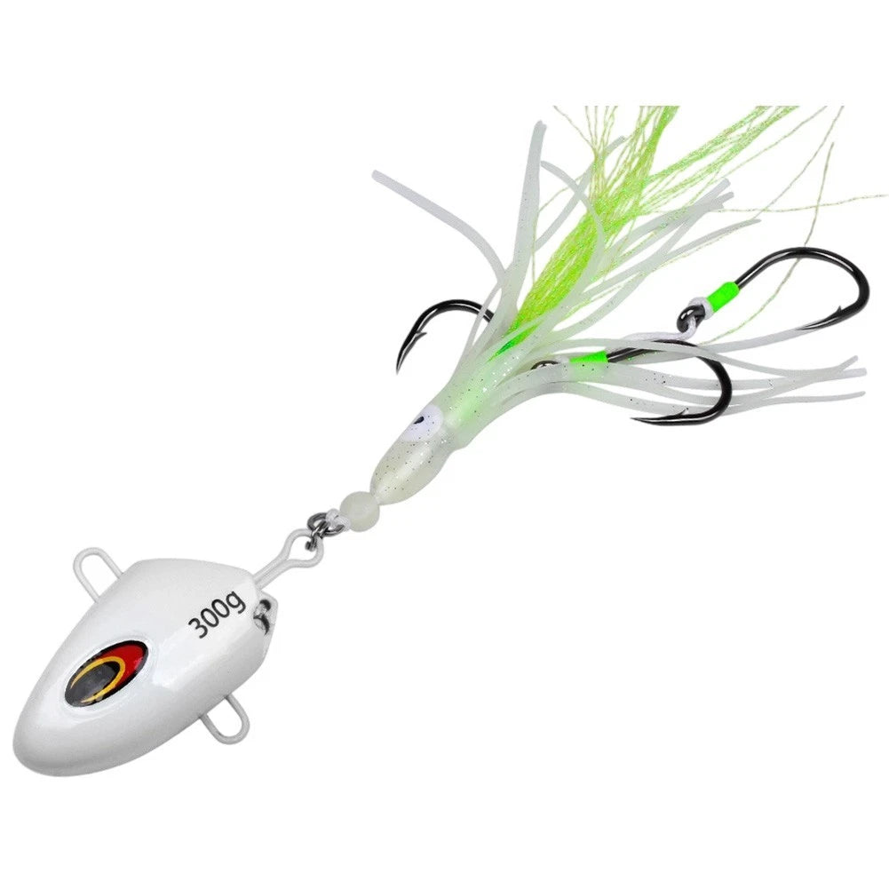 100g Metal Squid Assist Hook Sinking Jigging Lure for Boat and River Fishing