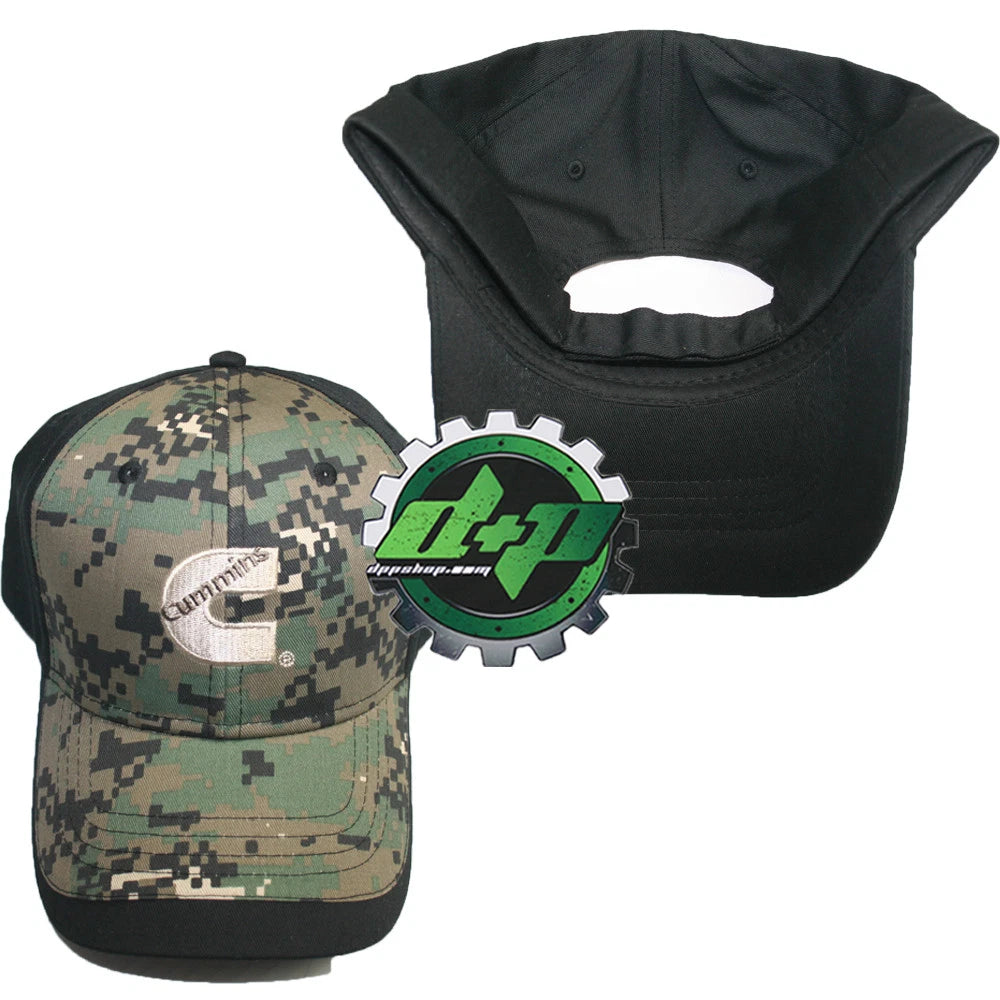 Cummins Baseball Hat Cap Black Green Digital Camo Trucker Army