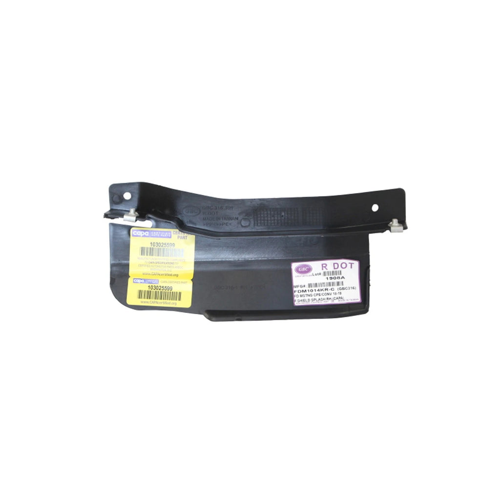 Replacement Polyethylene/Polypropylene Front Passenger Side Fender Splash Shield