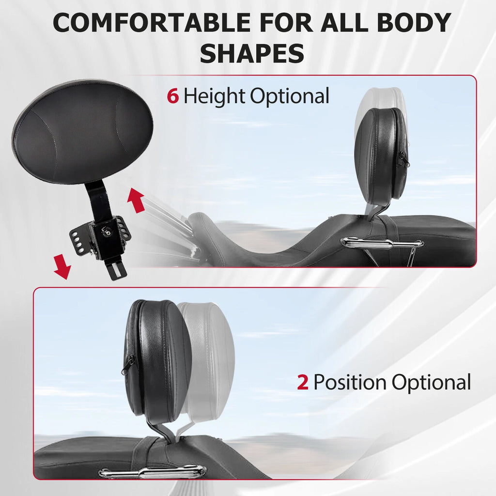 Backrest Pad for Harley Touring Road Street Glide (1997–2025)
