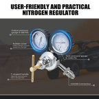 Nitrogen Regulator Shock Fill Tool Kit for ATV UTV (0-380 PSI)